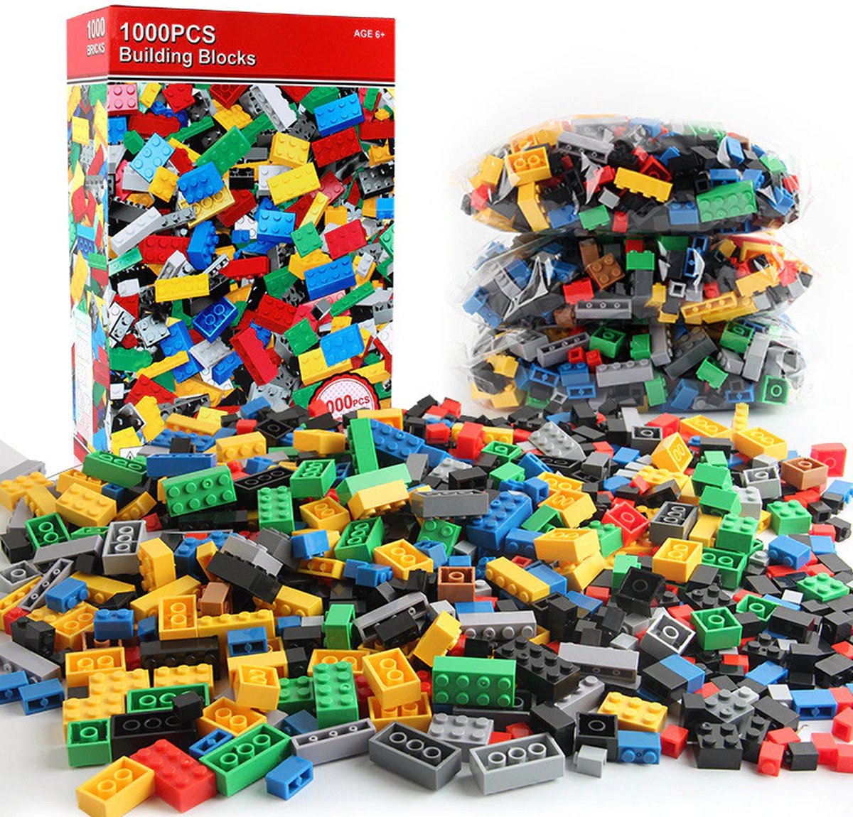 Bouwstenen 1000 stuks | 1000 losse lego stuks | 1000 Lego stukjes